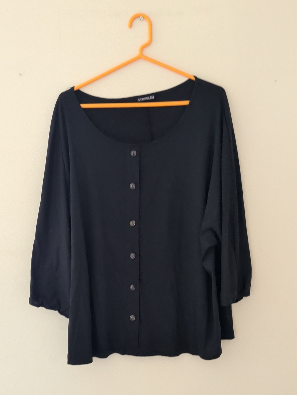 BloomChic Black Button-Front Women's Top